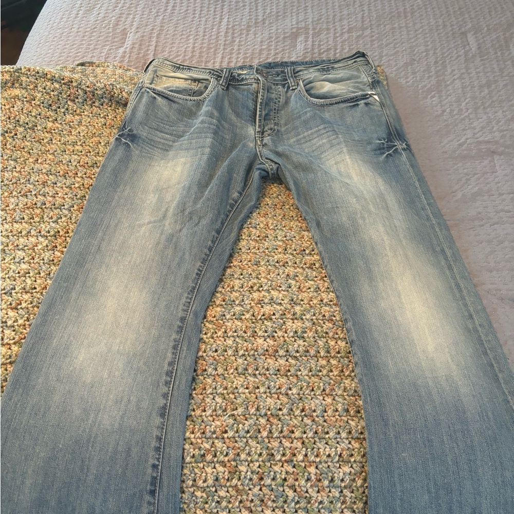 Stylish Distressed Blue Jeans